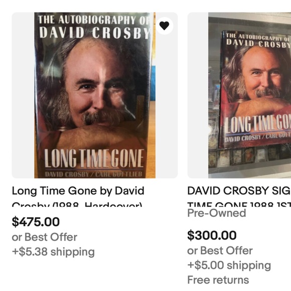 Long Time Gone by Davis Crosby First Edition Signed - Picture 4 of 4